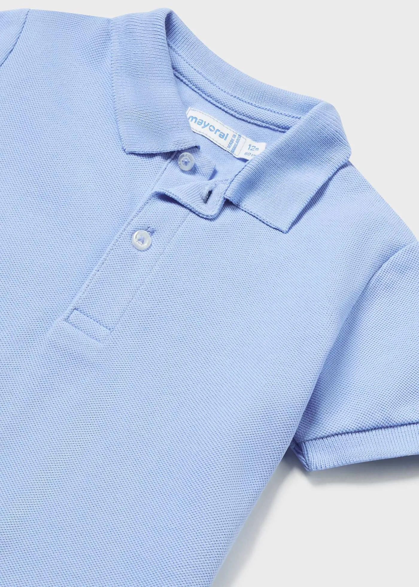 102 - Basic s/s polo for baby boy - Ocean