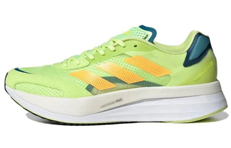 Adidas Adizero Boston 10 Pulse Lime Flash Orange Teal