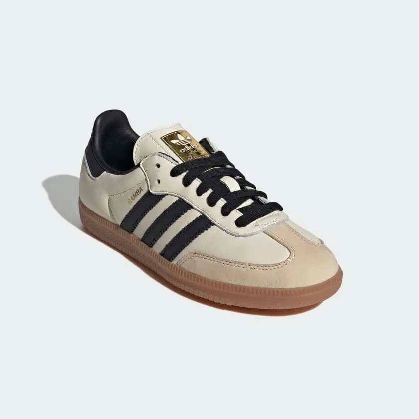 adidas Samba OG sneakers, cream/black/brown