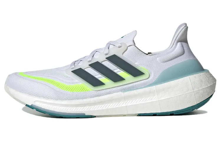 Adidas Ultraboost Light Unisex Sneakers, White/Dark Grey/Light Green