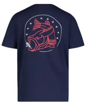 Americana Bass Tee Shirt - Navy