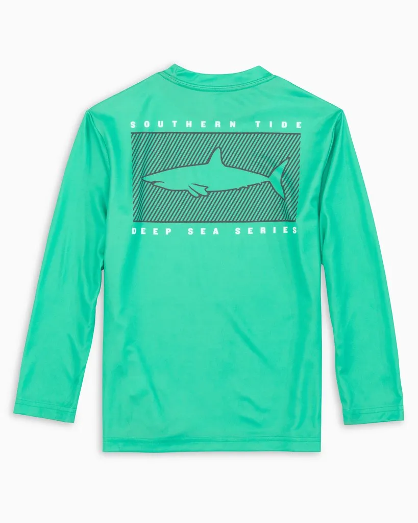 Aqua Green Performance Sea Shark Tee