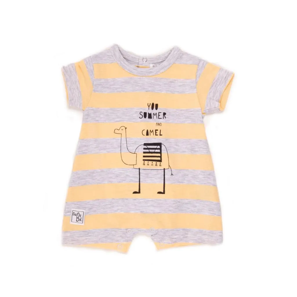 Babybol Striped Camel Romper (3-9mths)