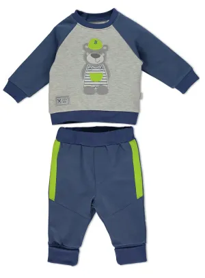 Bebetto Appliqué Sweatshirt & Jogger Set Bear (3-18mths)