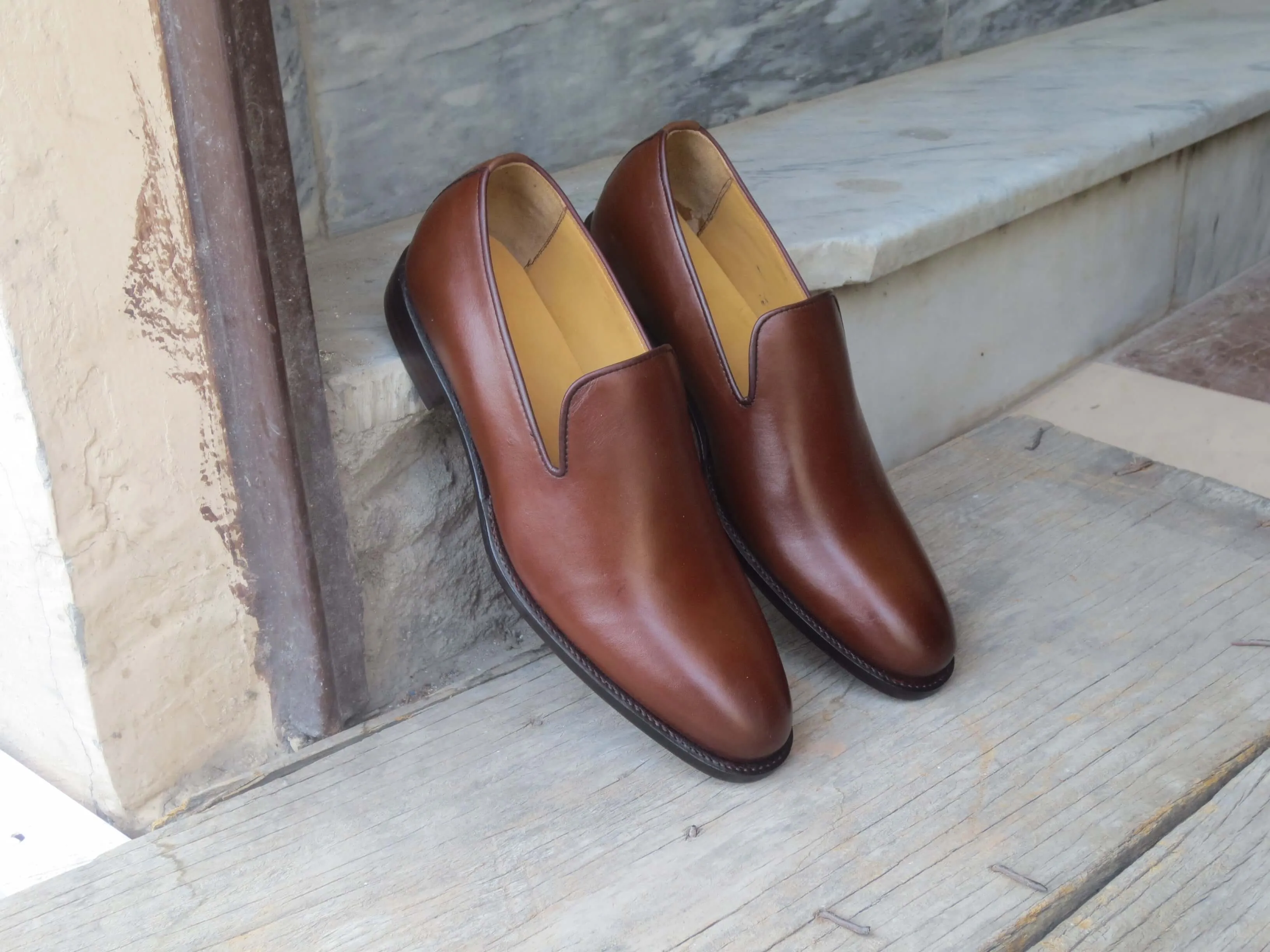 Bespoke Burgundy Leather Shoe for Men