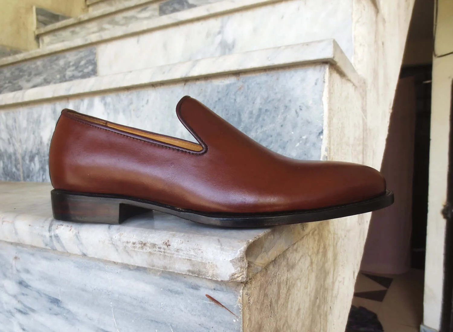 Bespoke Burgundy Leather Shoe for Men