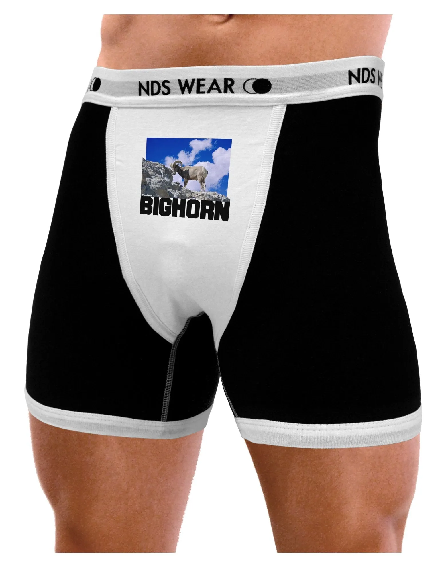 Bighorn Ram Text Mens Boxer Brief Underwear