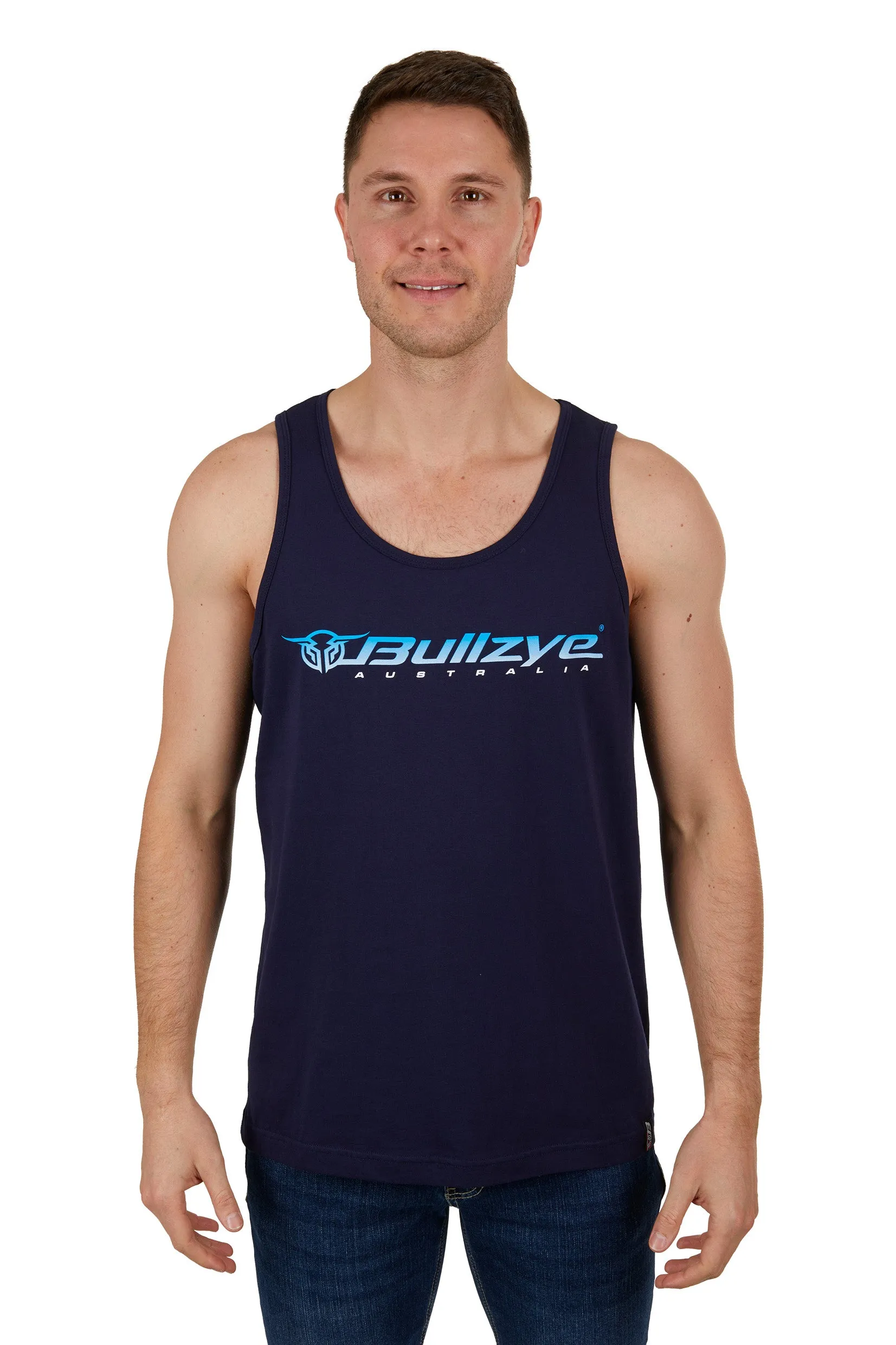 Bullzye Mens Corp Singlet - Navy - B3S1501299