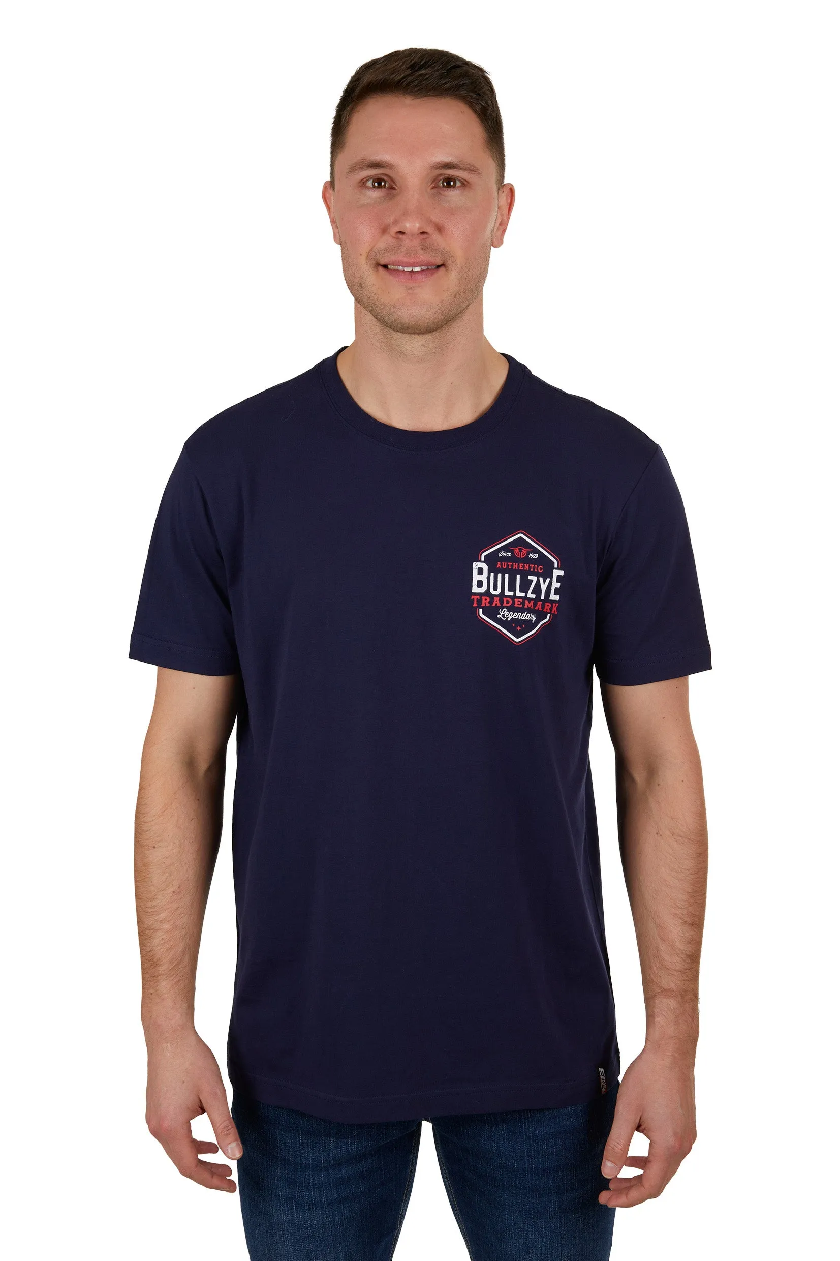 Bullzye Mens Mark S/S Tee - Navy - B3S1503290