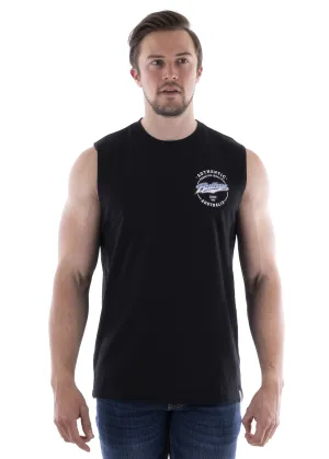 Bullzye Mens Overlay Muscle Tank - Black - B2S1510186