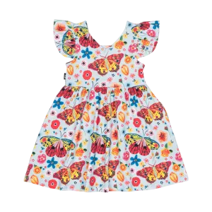 Butterflies Lola Dress with Shoulder Frills