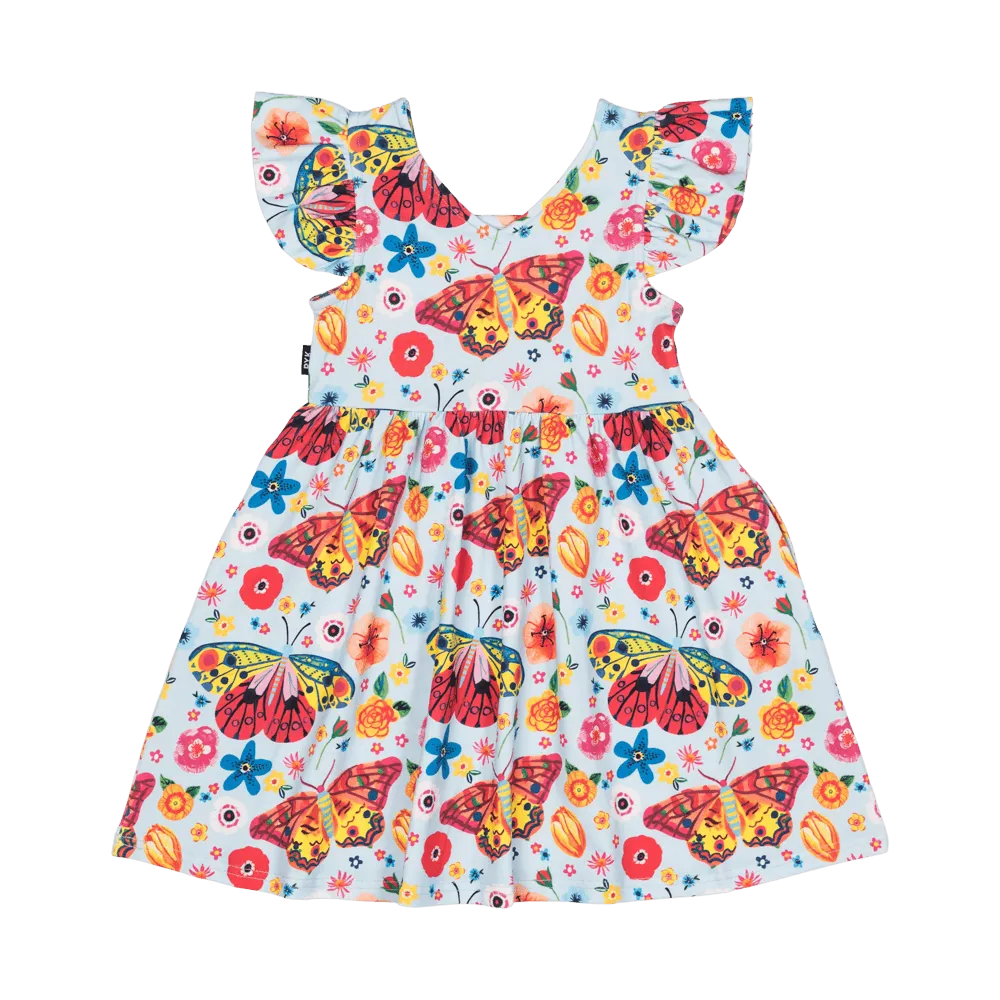 Butterflies Lola Dress with Shoulder Frills