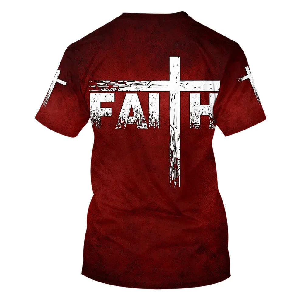 Christian Jesus Faith Cross 3d All Over Print Shirt - Christian 3d Shirts For Men Women