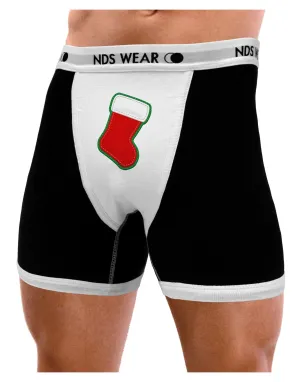 Cute Faux Applique Christmas Stocking Mens Boxer Brief Underwear