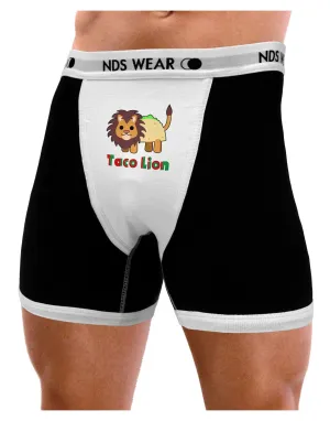 Cute Taco Lion Text Mens Boxer Brief Underwear