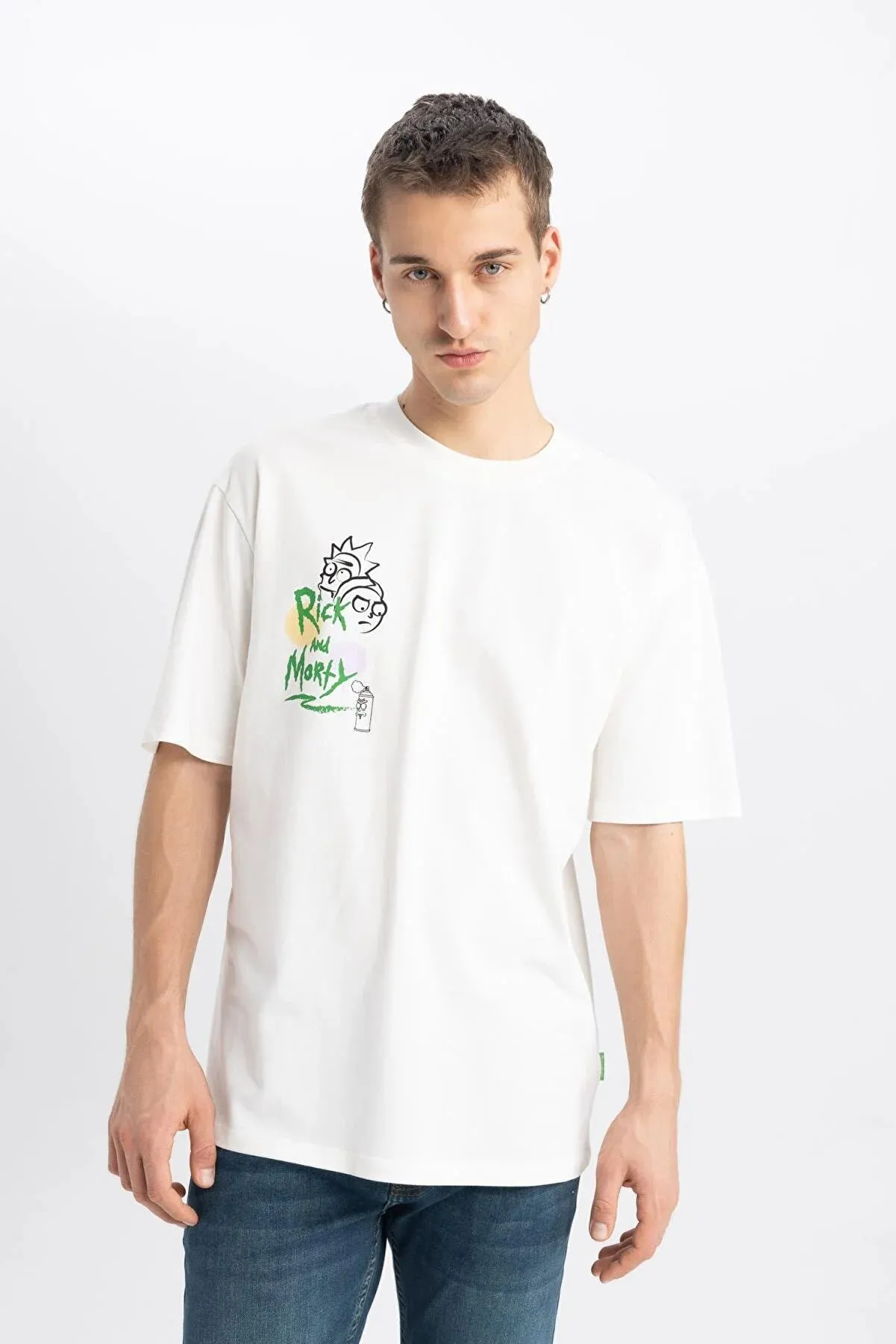 Defacto Men's Rick and Morty T-Shirt