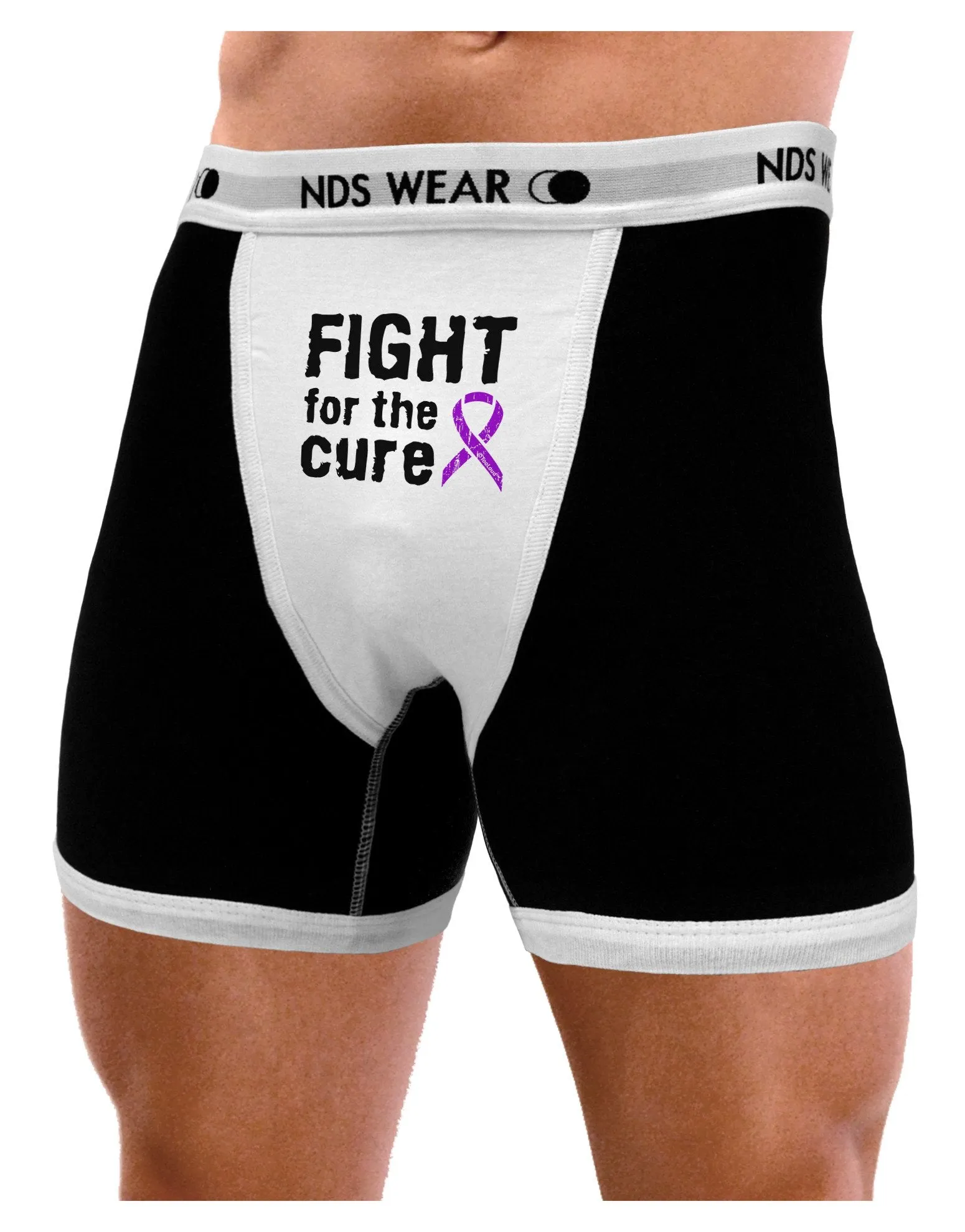 Fight for the Cure - Purple Ribbon Crohn’s Disease Mens Boxer Brief Underwear