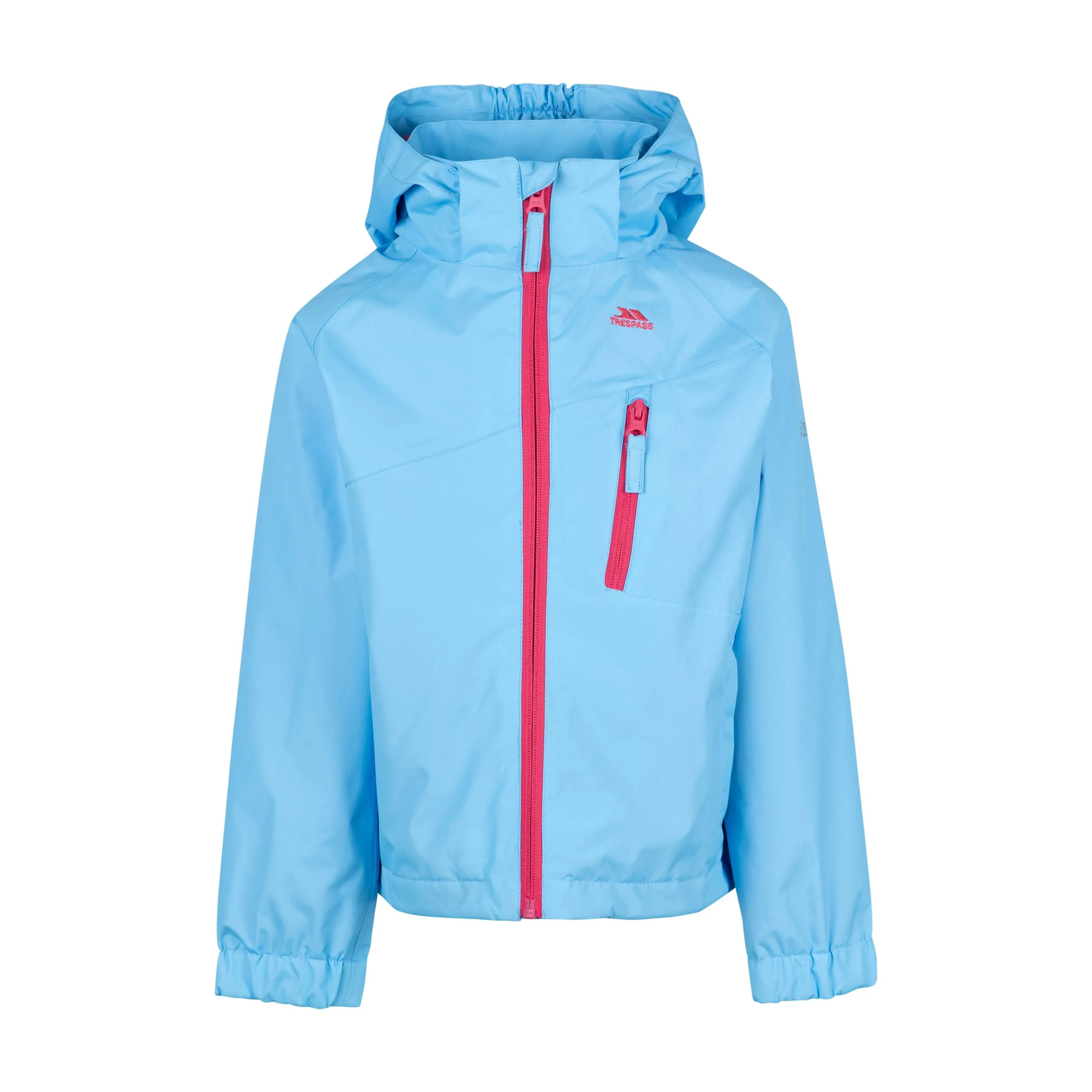 Flexie Girls Unpadded Waterproof Lined Jacket in Blue Sky