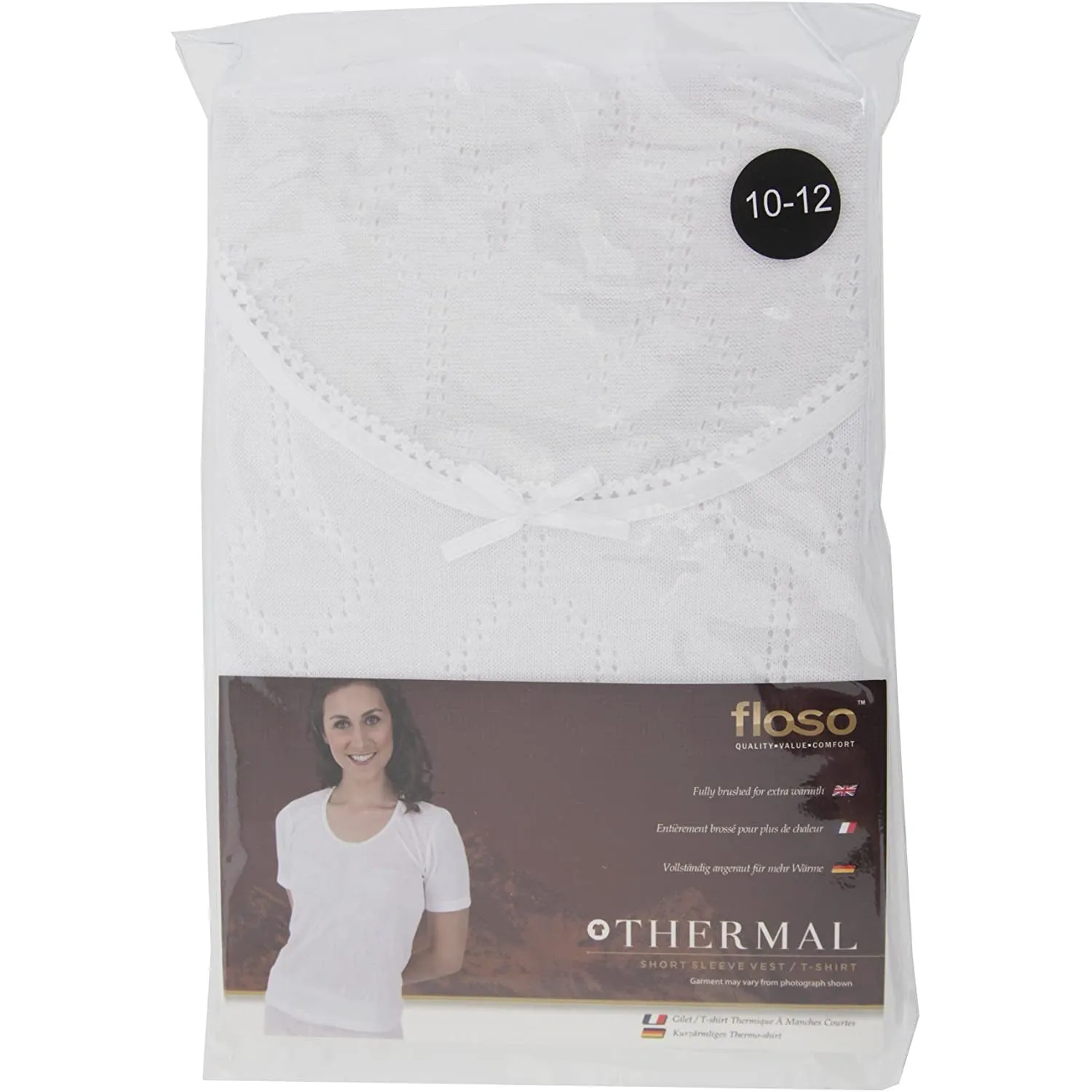 FLOSO Ladies/Womens Thermal Underwear Short Sleeve T-Shirt (Viscose Premium Range)