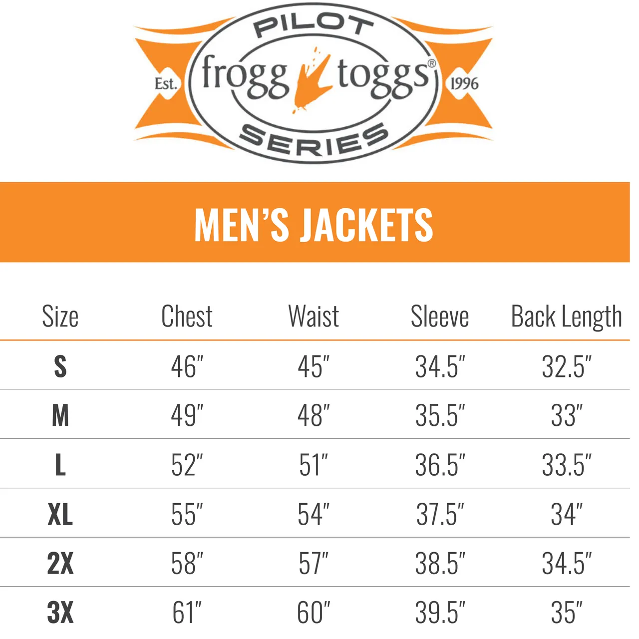 Frogg Toggs Mens Pilot II Guide Jacket