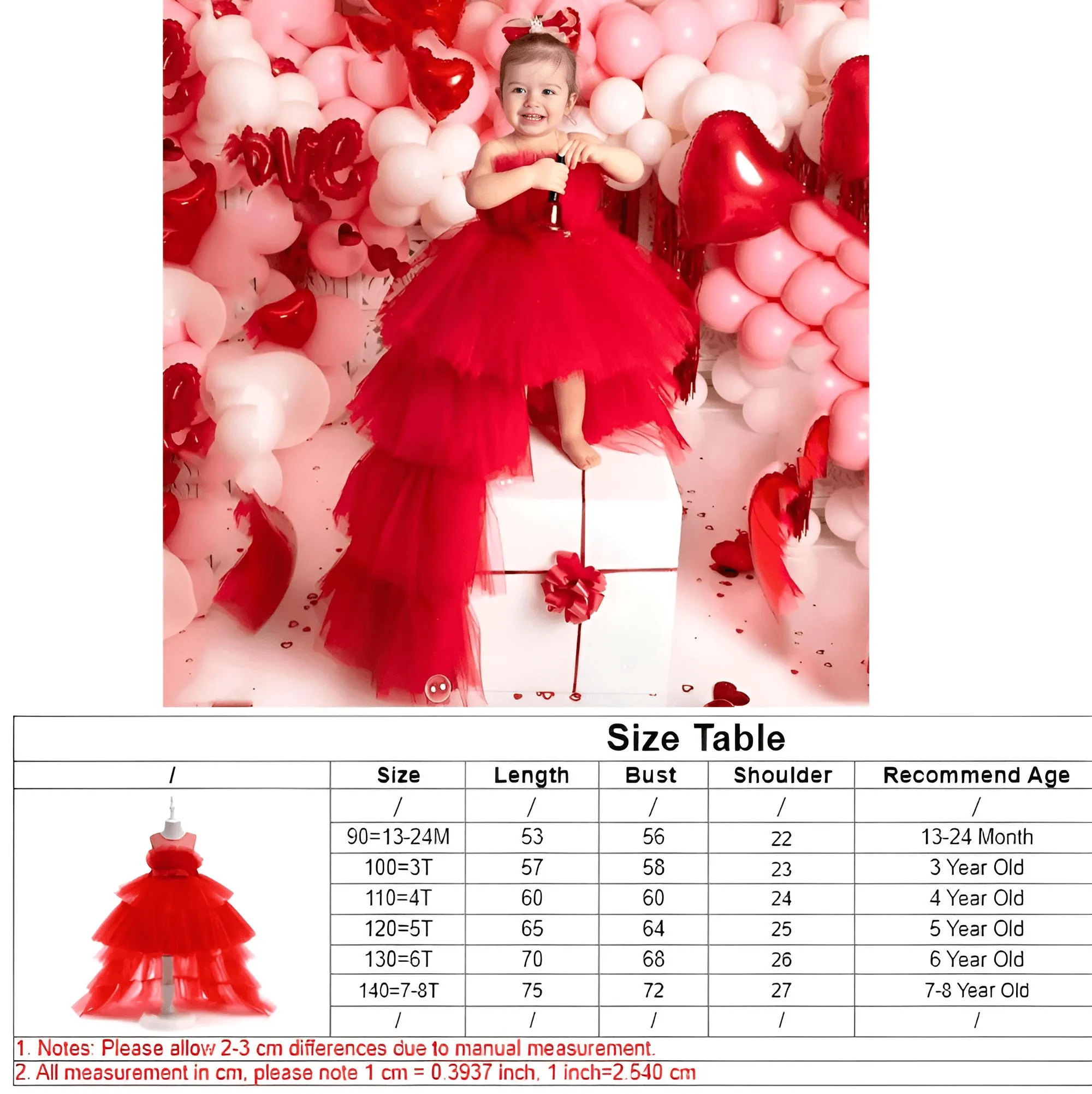 Girl's Puffy Tulle Dress Trailing First Communion Party Dresses For Girl