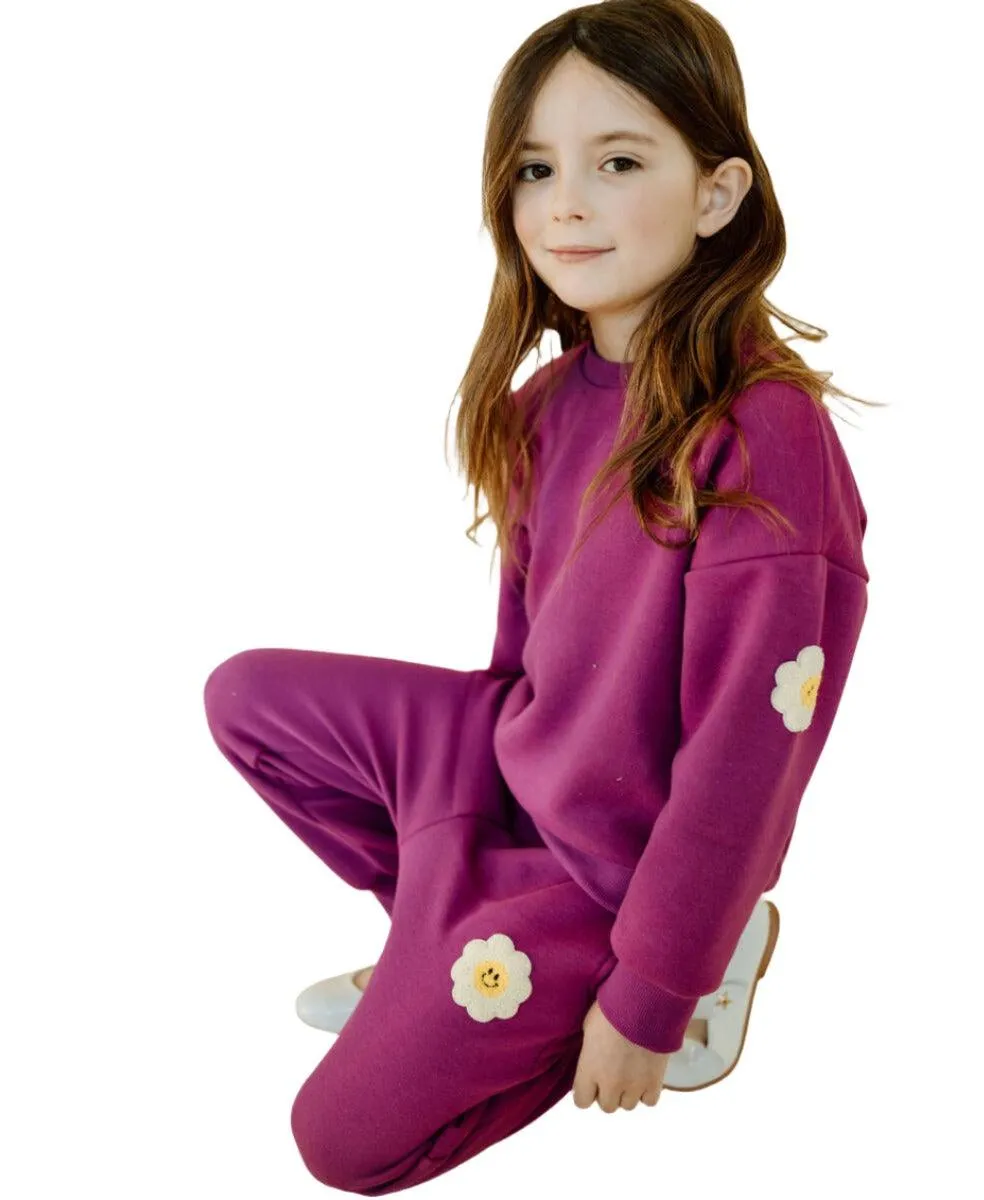 Girls Sets | 2 Piece Sweatsuit set- Daisy Berry | Petite Hailey