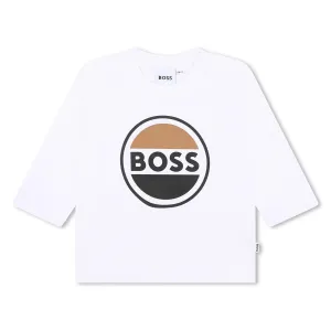 Hugo Boss Baby Boys Emblem White Top