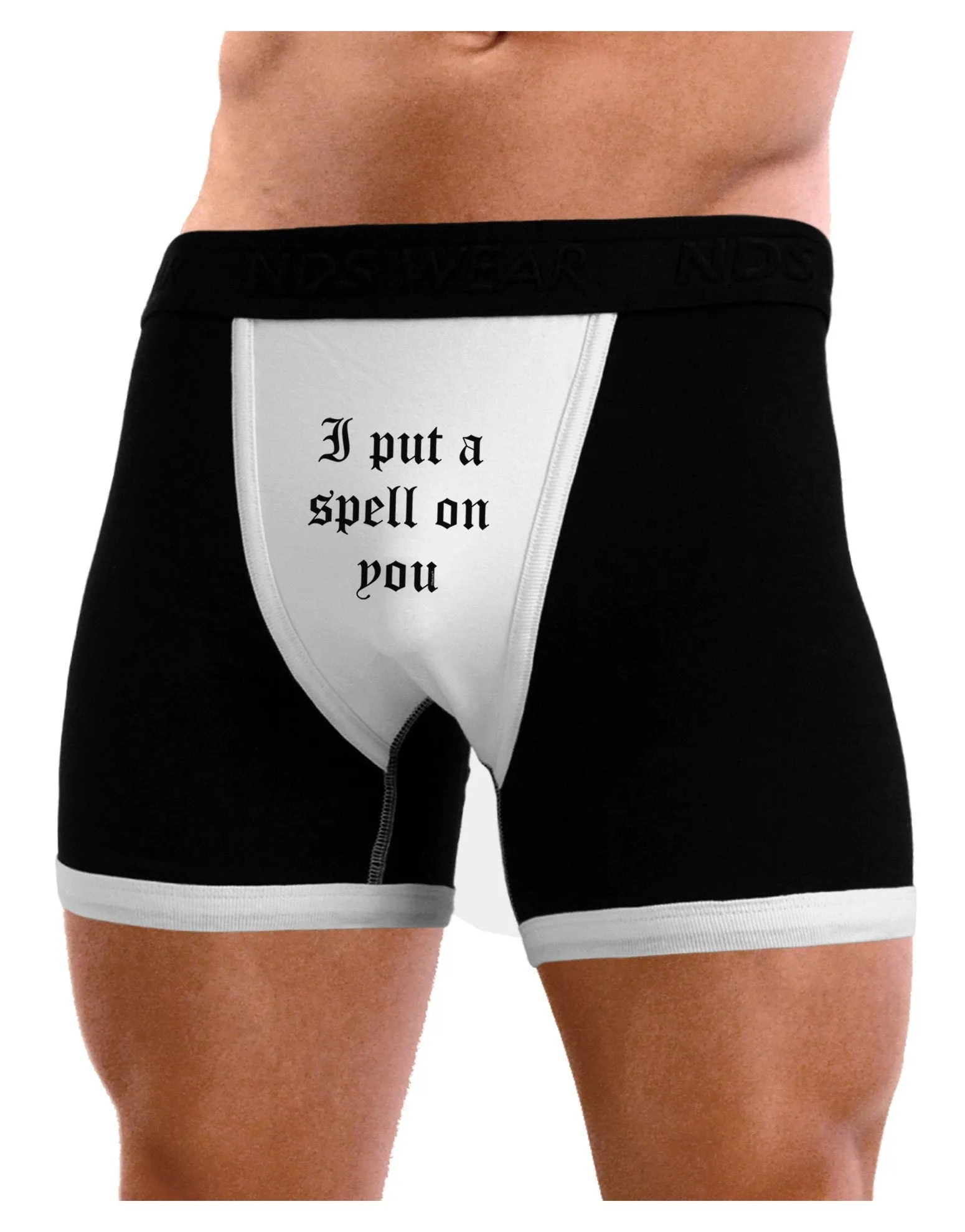 I Put A Spell On You Halloween - Text Mens Boxer Brief Underwear