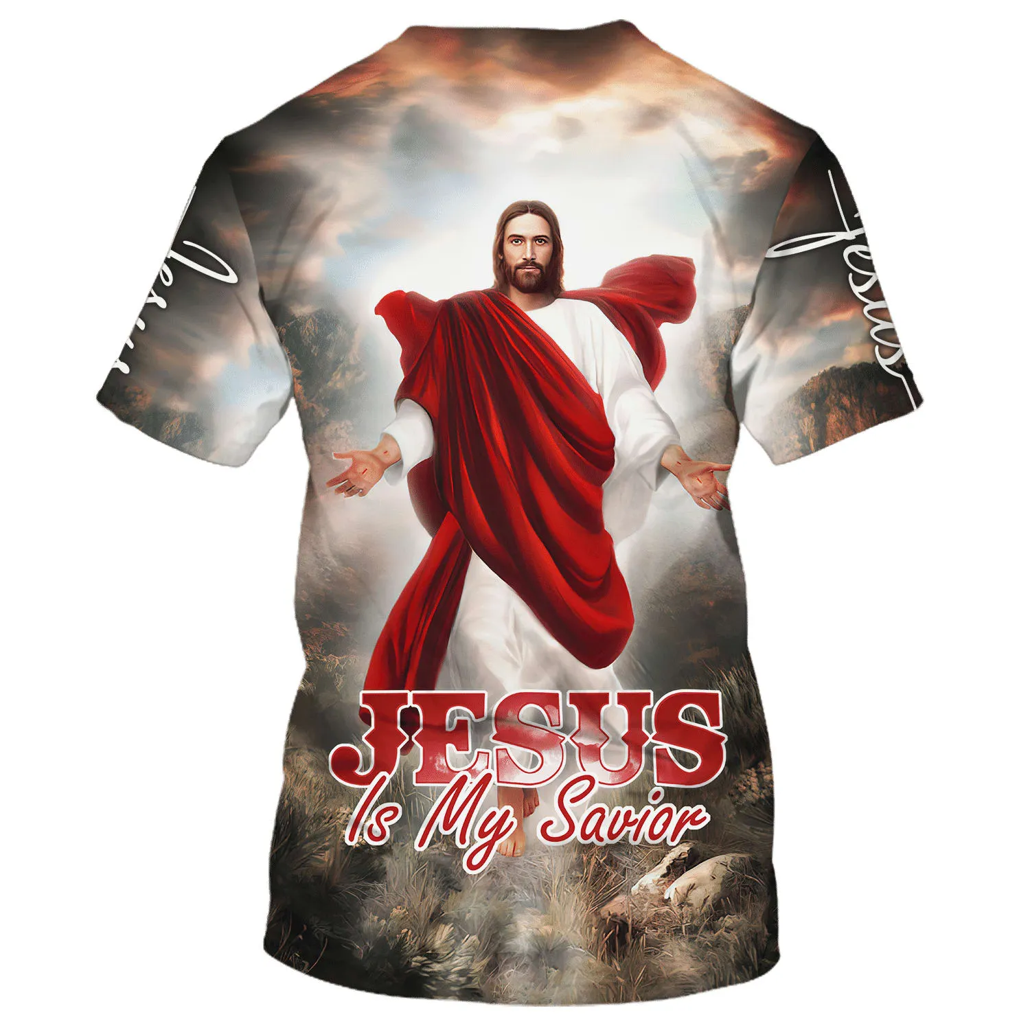 Jesus Is My Savior Shirts - Jesus With His Arms Open 3D All Over Printed Shirt for Men and Women