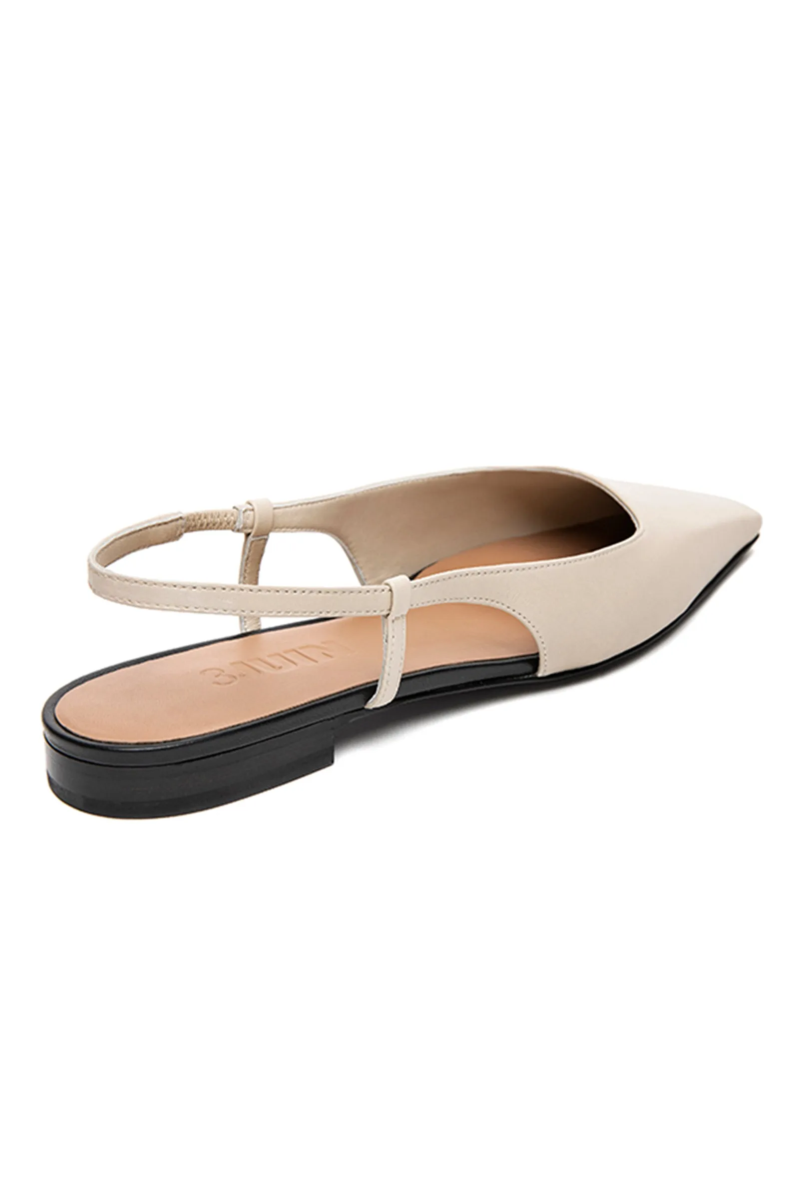 Lian Sierra Slingback Flat Shoe in Milk