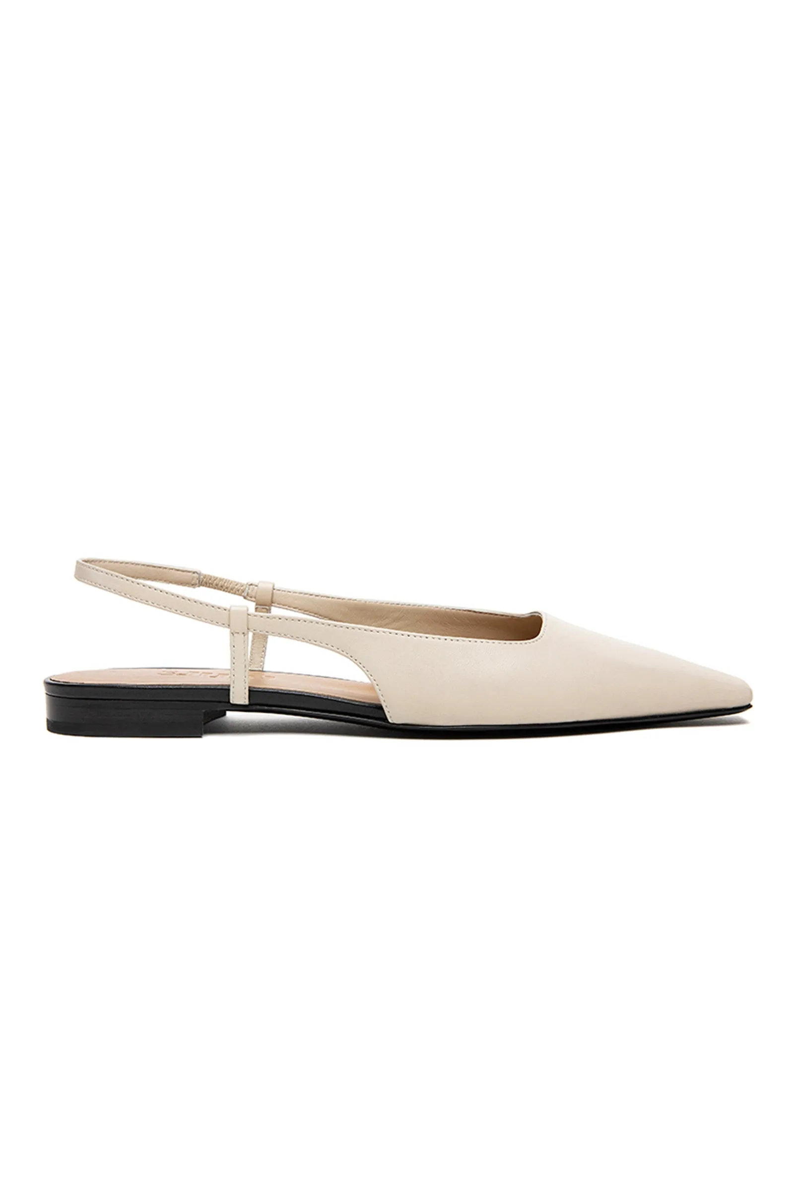 Lian Sierra Slingback Flat Shoe in Milk