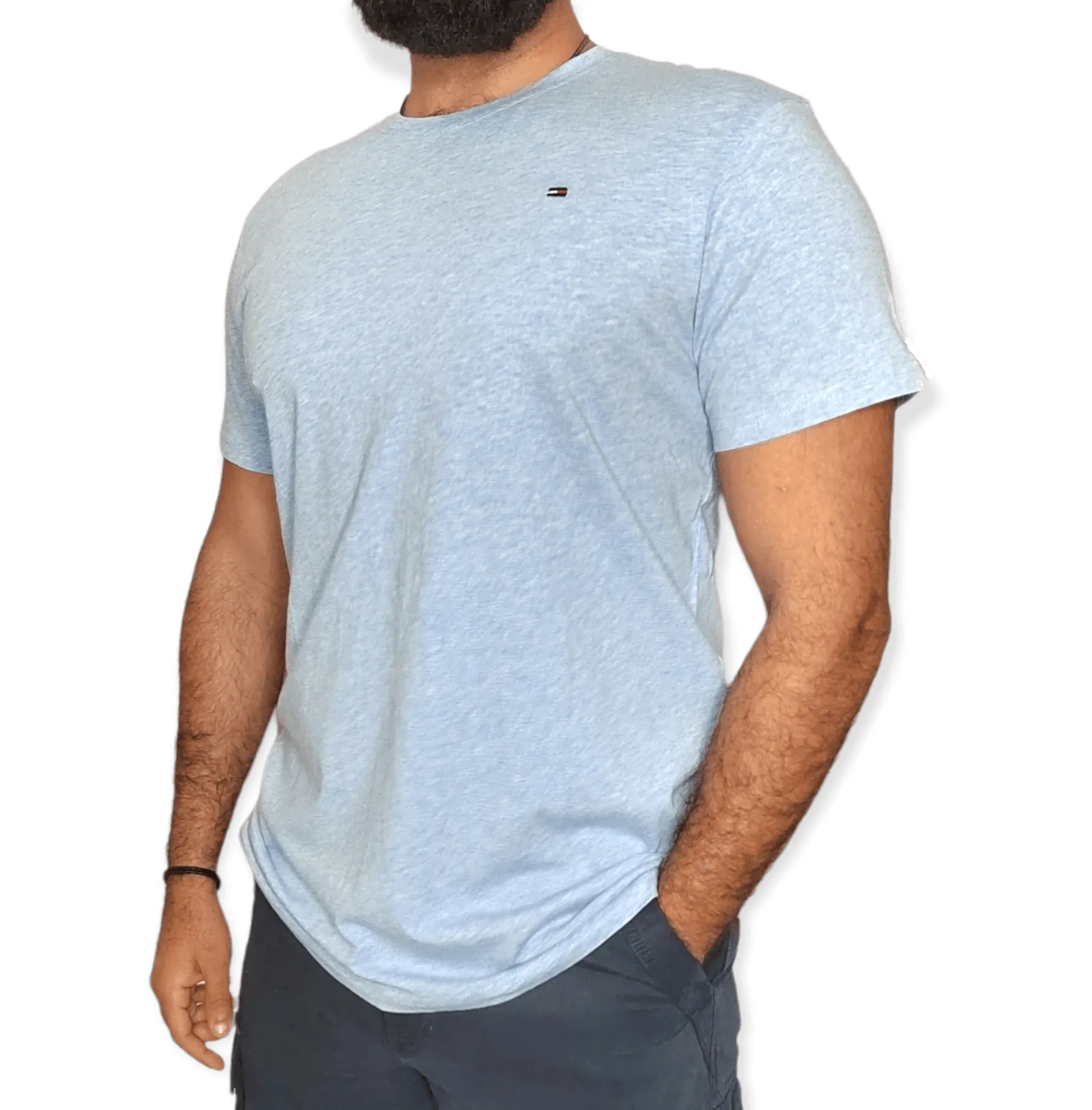 Men Tshirt - TH Basics (Slim Fit) - Light Blue