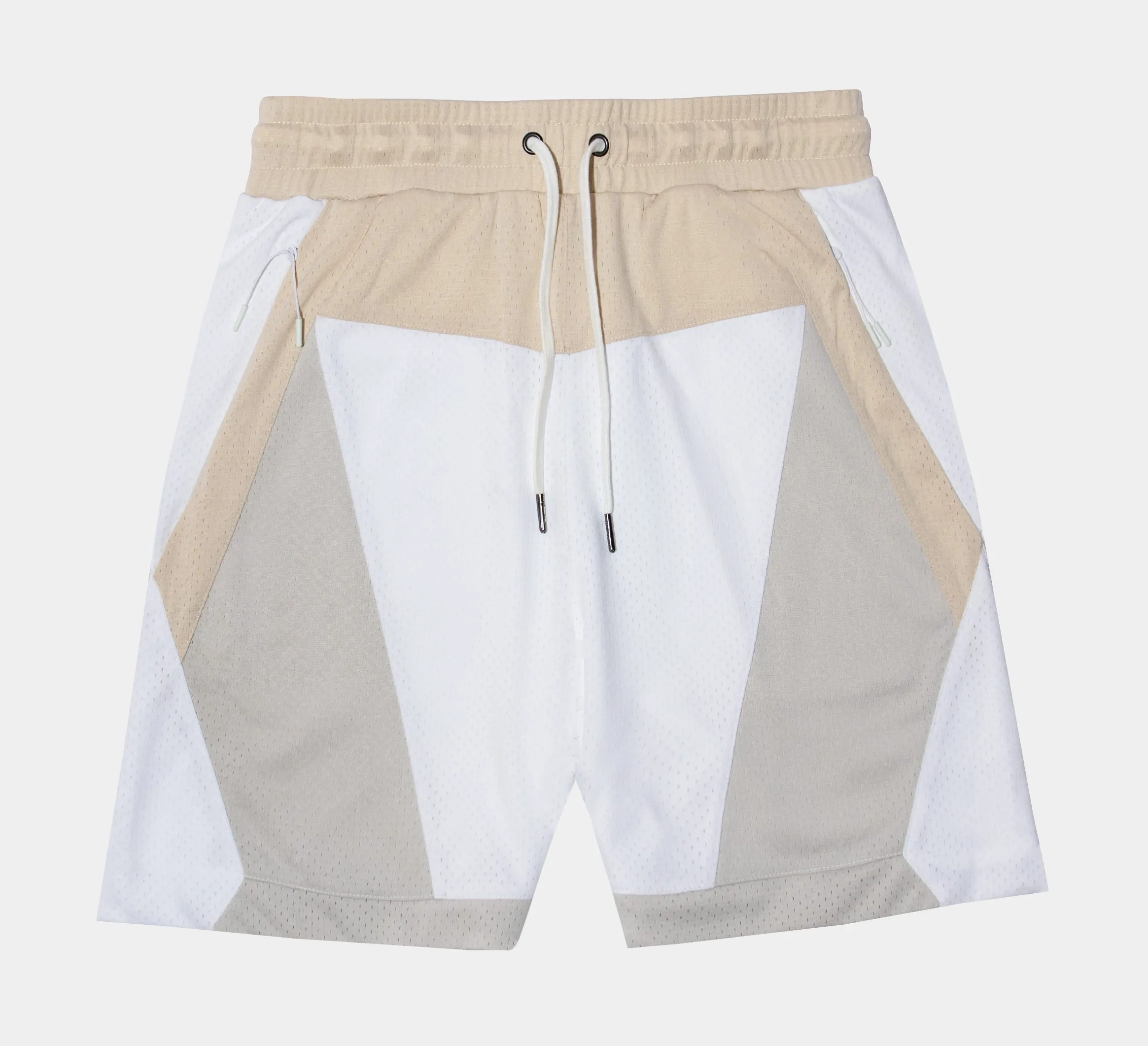 Mesh Shorts Mens Short (White/Grey)