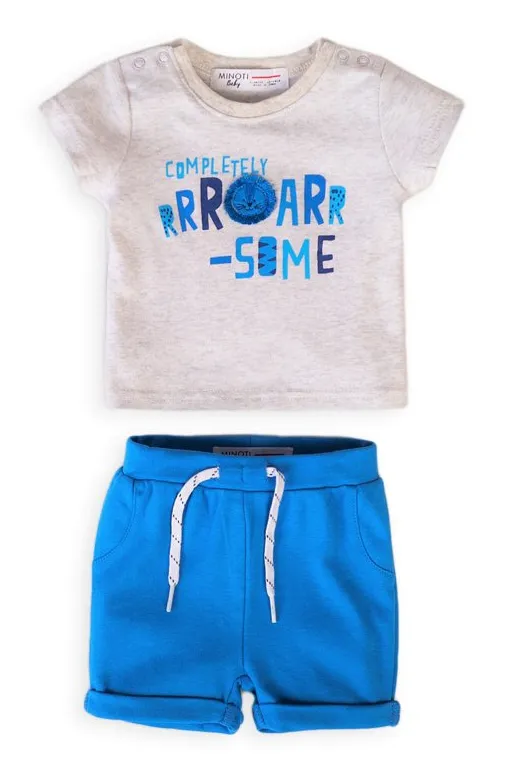 Minoti Boys T-shirt And Shorts Set Blue (0-12mths)