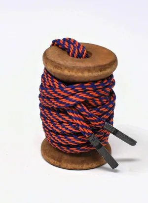 Orange & Navy Athletic Oval Golf Laces