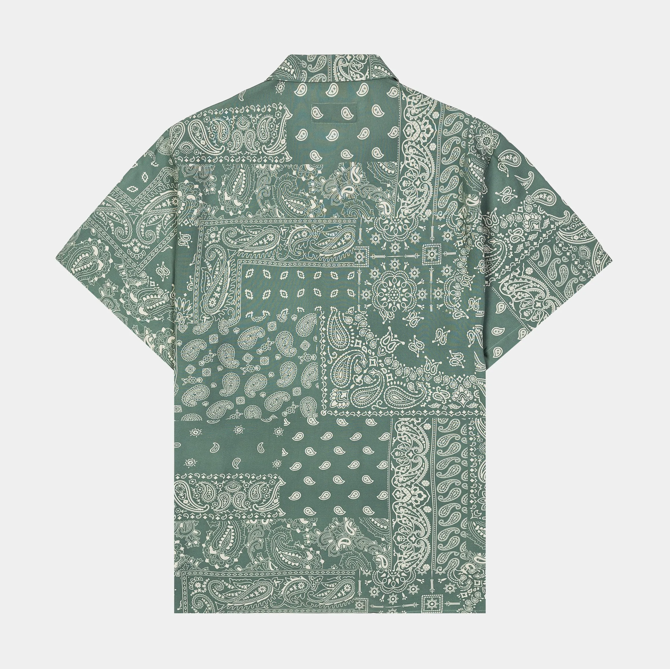 Paisley Hybrid Mens Short Sleeve Shirt (Sage)