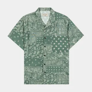 Paisley Hybrid Mens Short Sleeve Shirt (Sage)