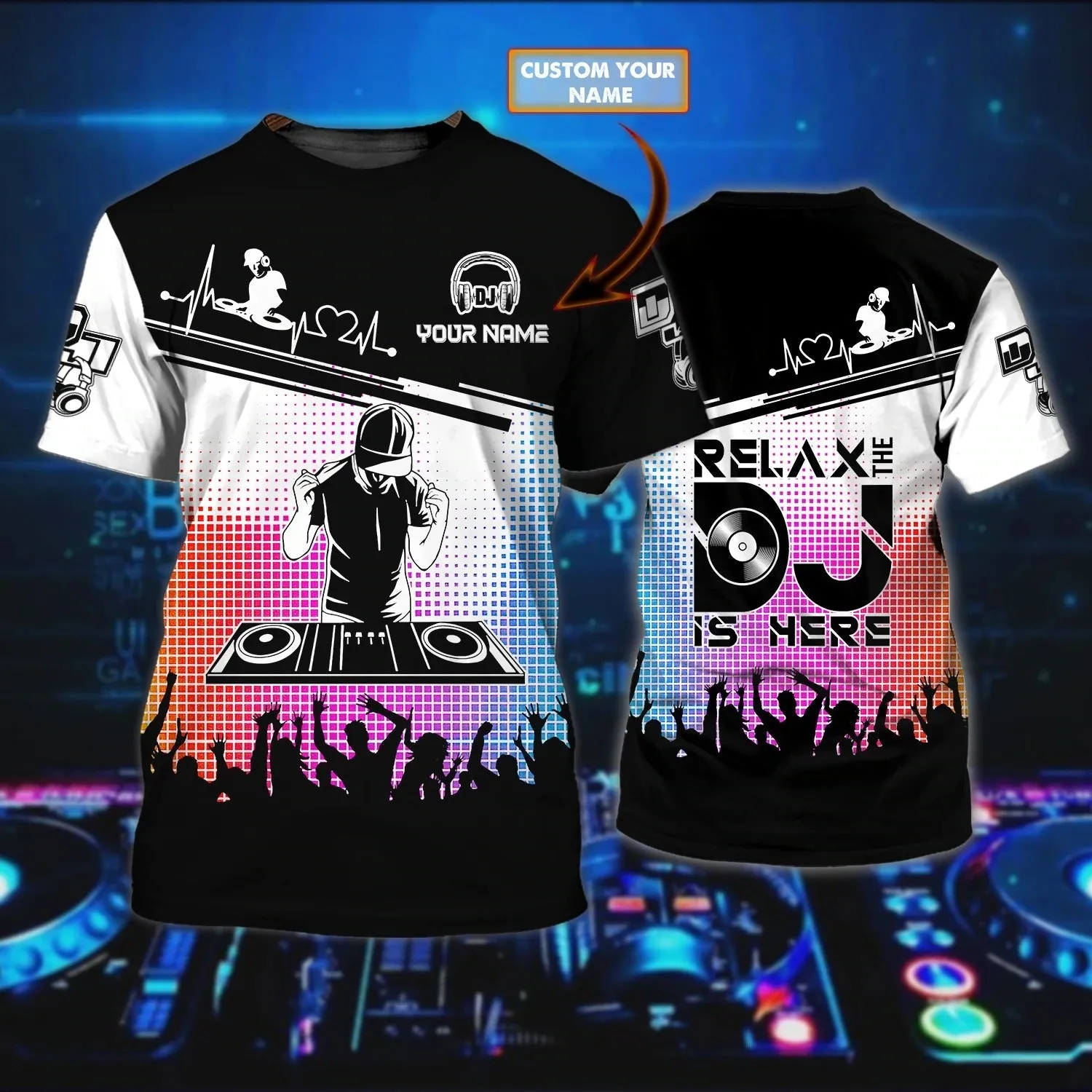 Personalized 3D All Over Printed Dj Shirts For Men And Women, Funny Gift For A Dj, Disc Jockey Shirts