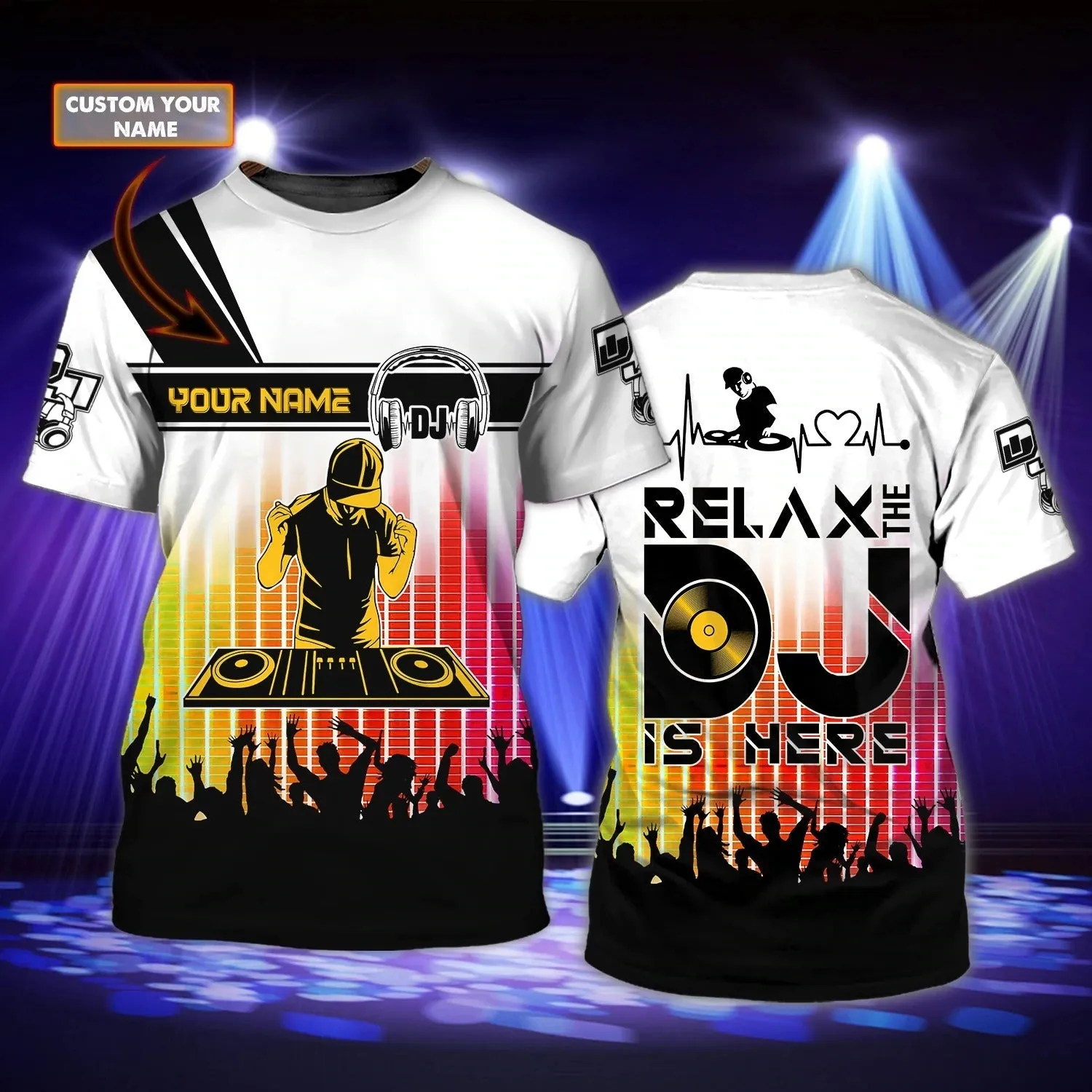 Personalized 3D All Over Printed Dj Shirts For Men And Women, Funny Gift For A Dj, Disc Jockey Shirts