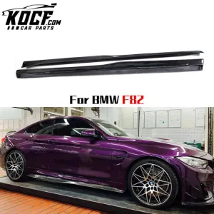 PSM style Side Skirts For BMW M4 F82 F83 Carbon Fiber Side skirts 21014-2019