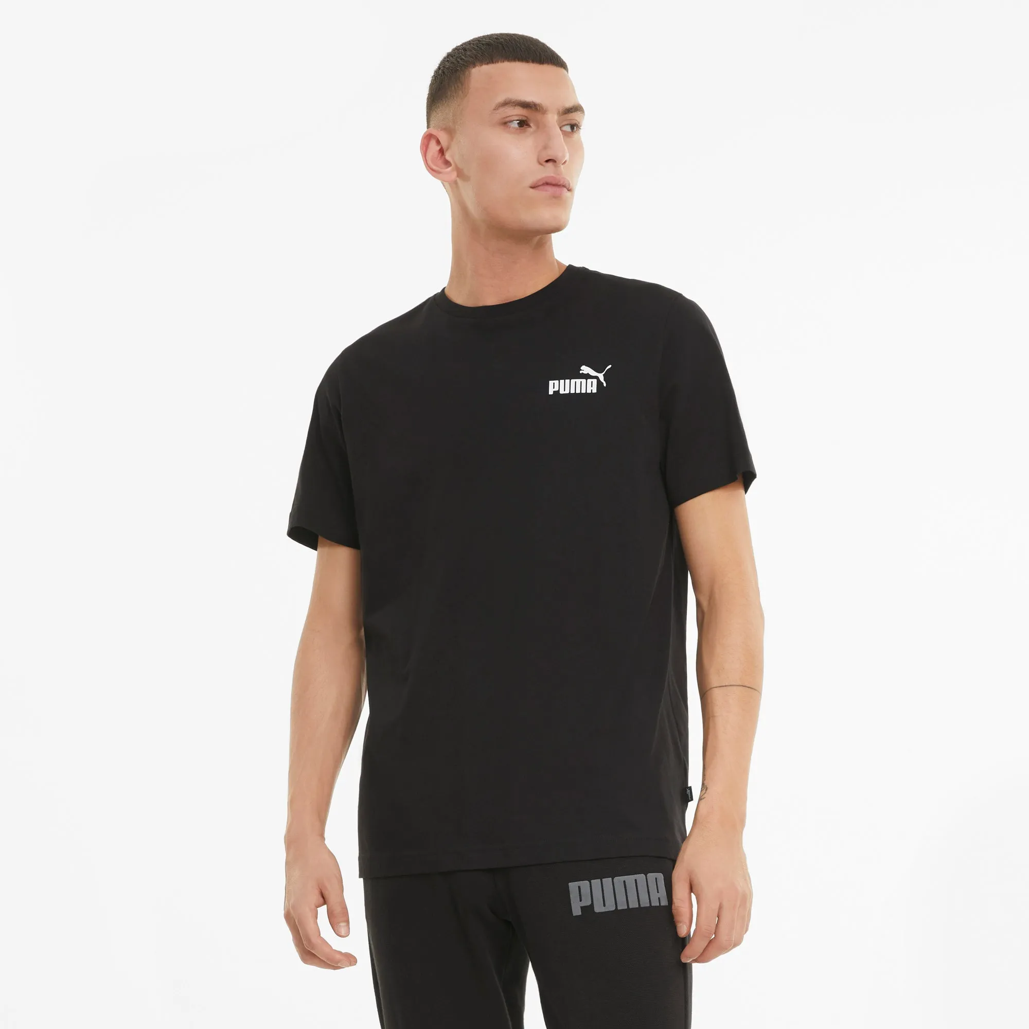 PUMA ESSENTIAL SMALL LOGO MEN'S TEE BLACK