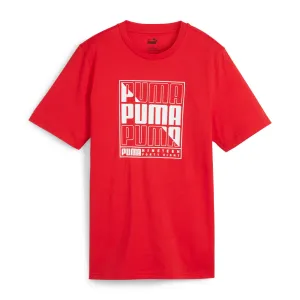 PUMA Graphics Box Men's Round Neck Red