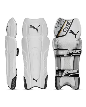 Puma One 20.1 Cricket Keeping Pads - White/Black - Adult