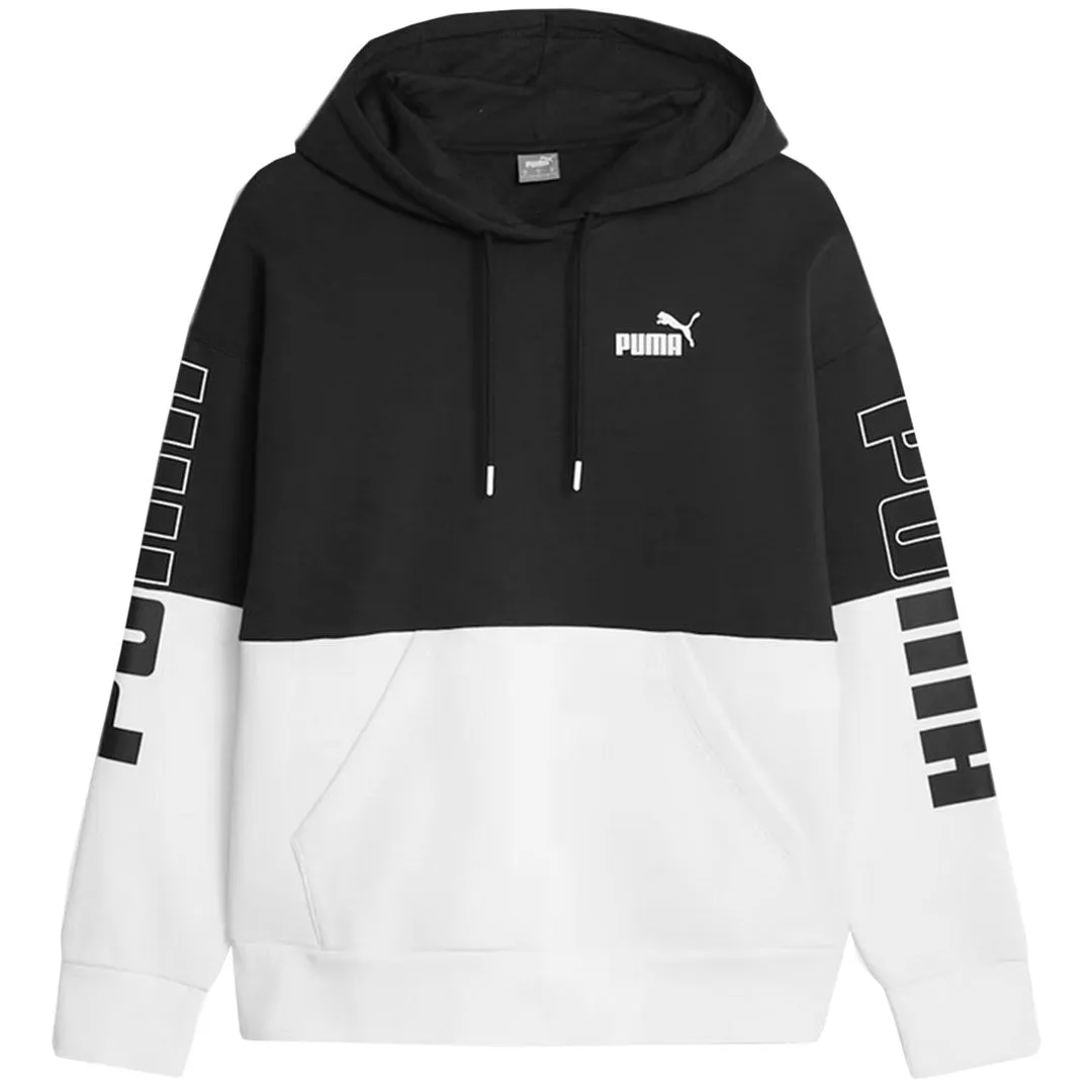 Puma Power Colorblock Hoodie Fl Black-White 676023 01