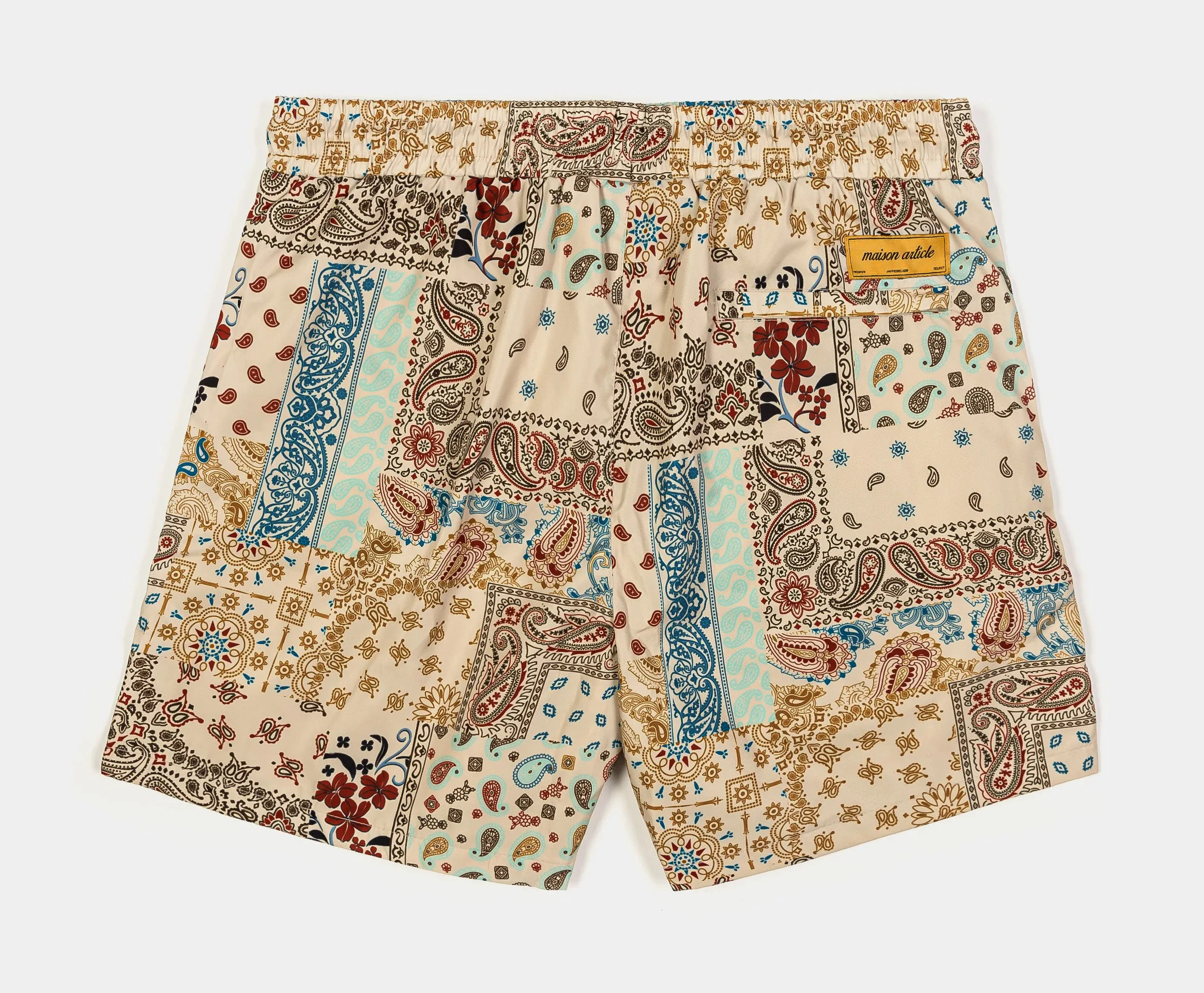 Rose Paisley Hybrid Mens Shorts (Tan/Multi)