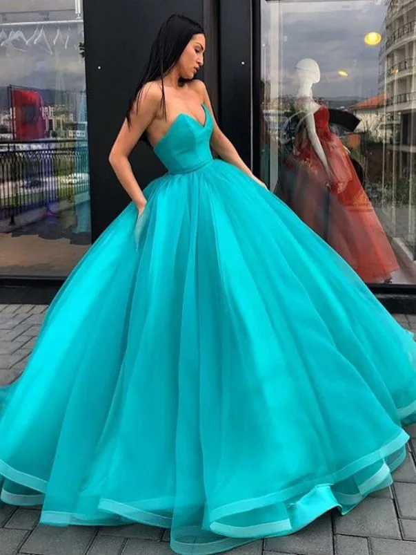 Strapless Ball Gowns Prom Dresses Simple Red Long Prom Dress Evening Dresses SED405