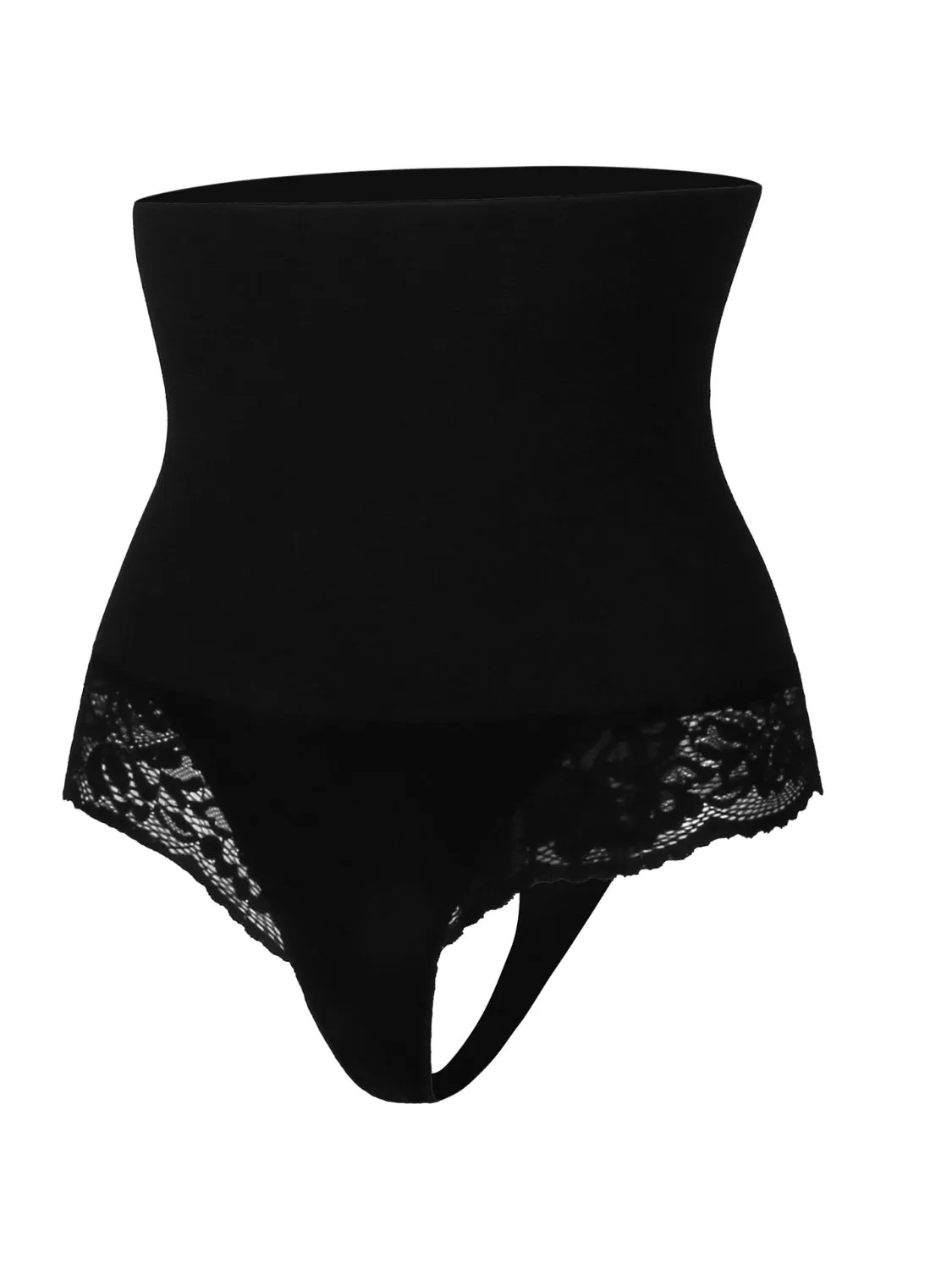 TEEK - Black Lace Detail High Waist Shaping Panty