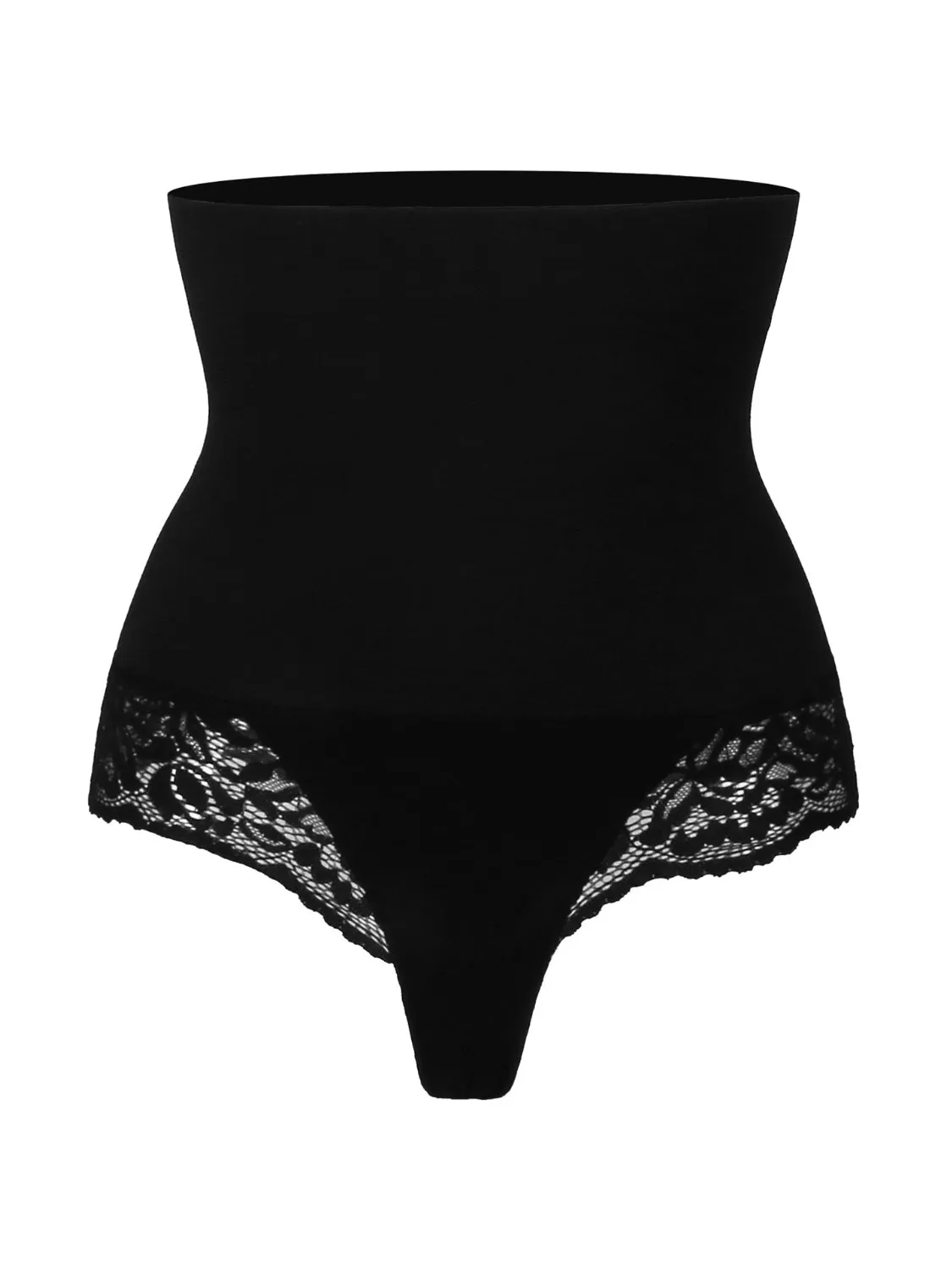 TEEK - Black Lace Detail High Waist Shaping Panty