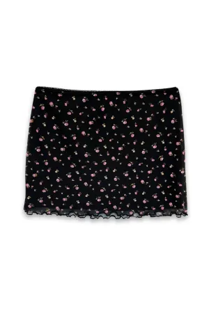 Tween Bottoms | Romi Skirt in Black Ditsy Floral Print | Katie J NYC