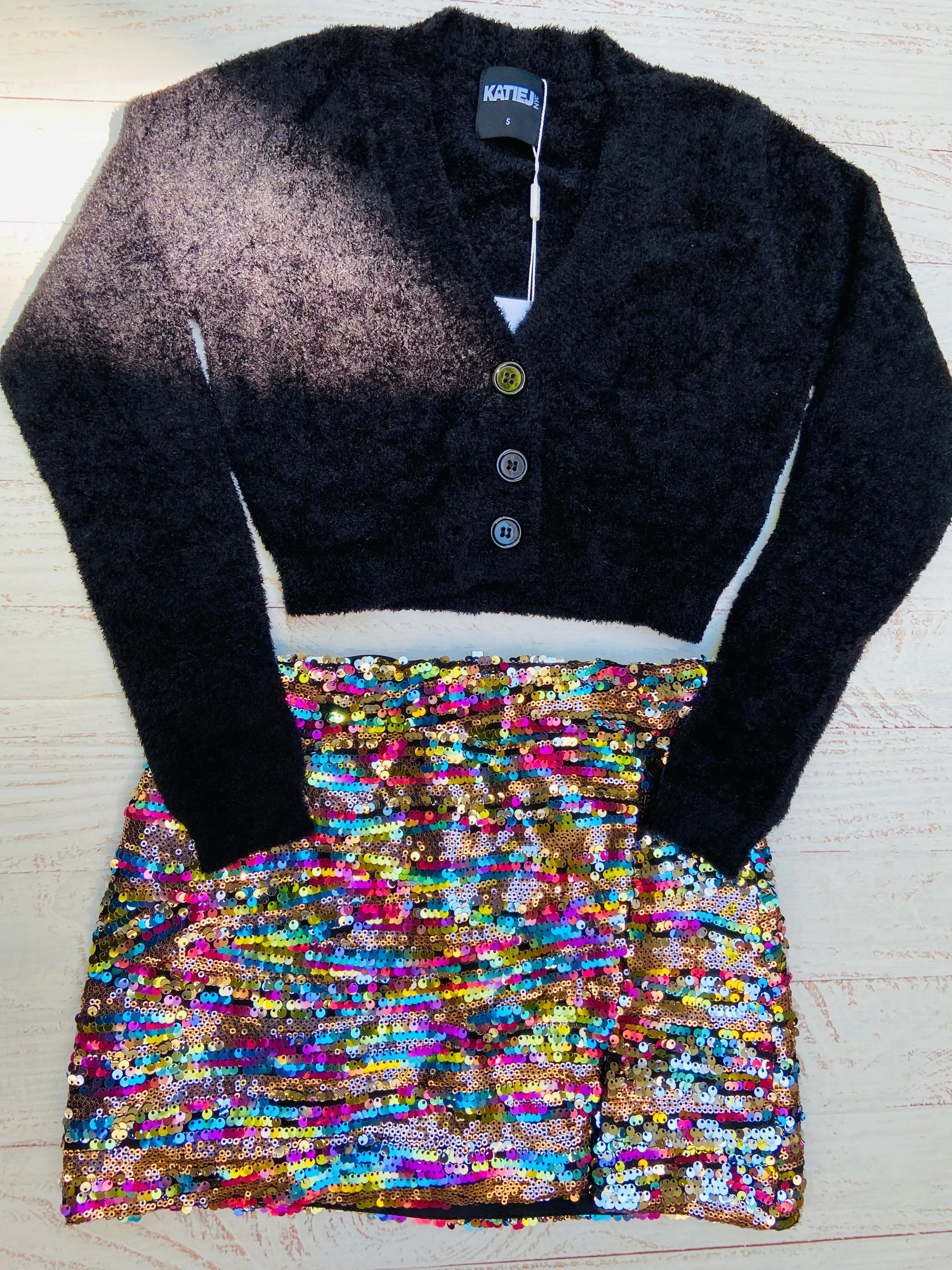 Tween Bottoms | Taylor Skirt in Multi Sequins | Katie J NYC